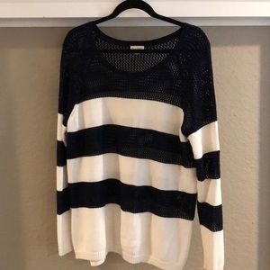 Gap nautical navy blue and white sweater